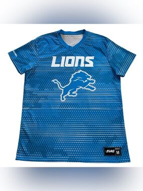 Detroit Lions Flag Football Reversible NFL Football Jersey Men’s Blue Gray sz M